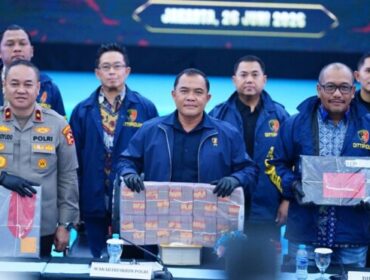 Bareskrim Polri mengungkap jaringan perjudian online berskala internasional yang beroperasi di Indonesia. (Foto: Bareskrim Polri)