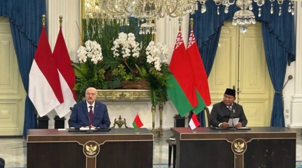 Prabowo dan Presiden Belarus Alexander Lukashenko bahas penguatan hubungan bilateral dan kerja sama. (Foto: BPMI Setpres)