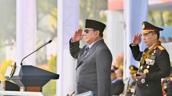 Presiden Prabowo Subianto memimpin Upacara Peringatan ke-80 Hari Bhayangkara Tahun 2026. (Foto: BPMI Setpres)